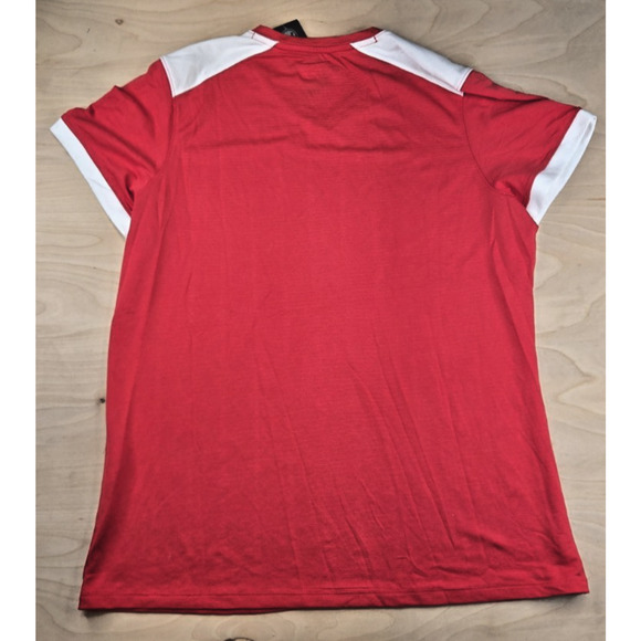 Under Armour Womens Soccer Jersey XL Red Threadborne Match Heat Gear Fitted V - Picture 2 of 11